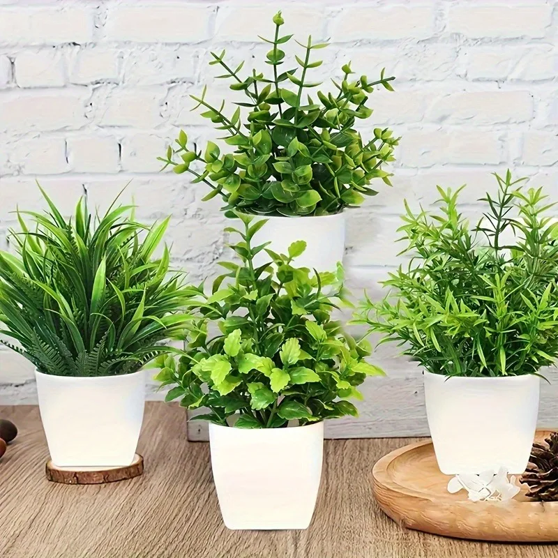 Bonsai Garden Kit - Mini plantes d'eucalyptus artificielles en pot,