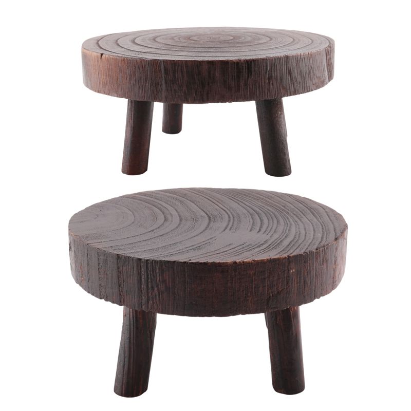 Bonsai Garden Display - ABHU Lot de 2 mini tabourets