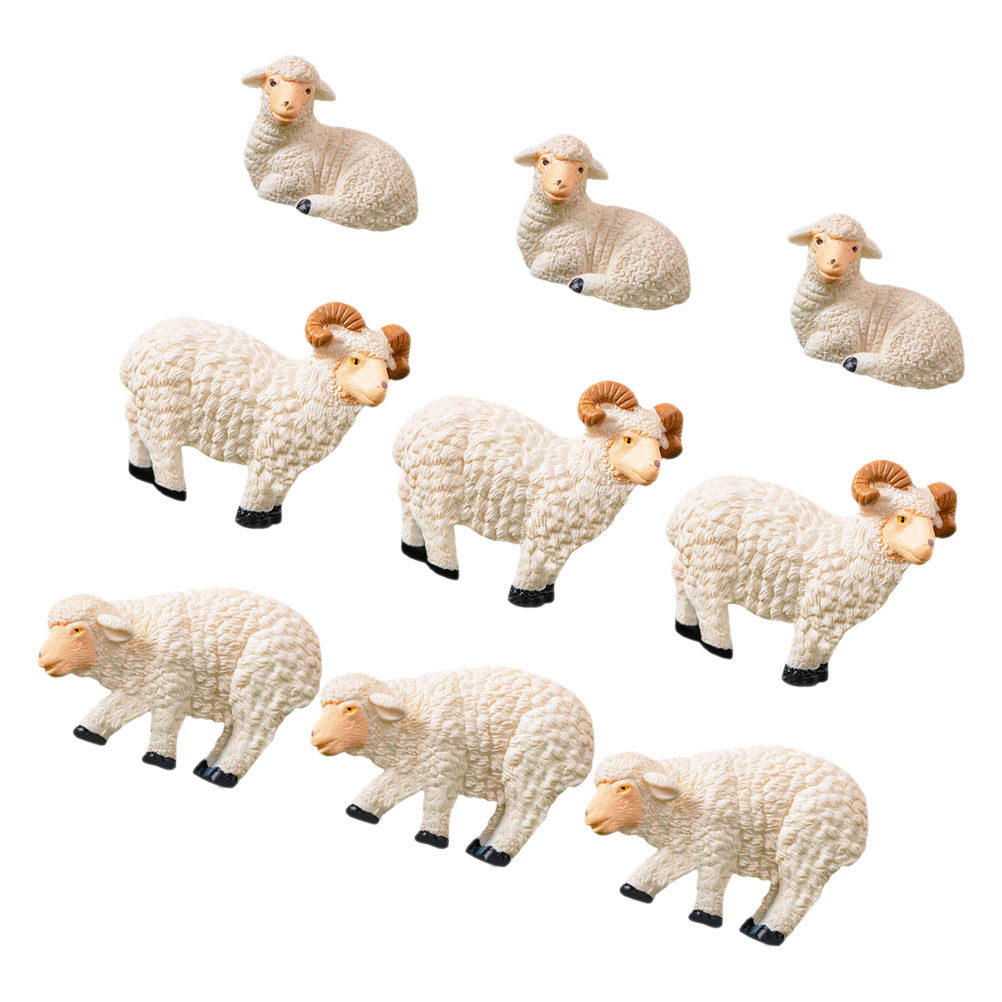 9 figurines de moutons réalist - Bonsai Garden Display avis et prix