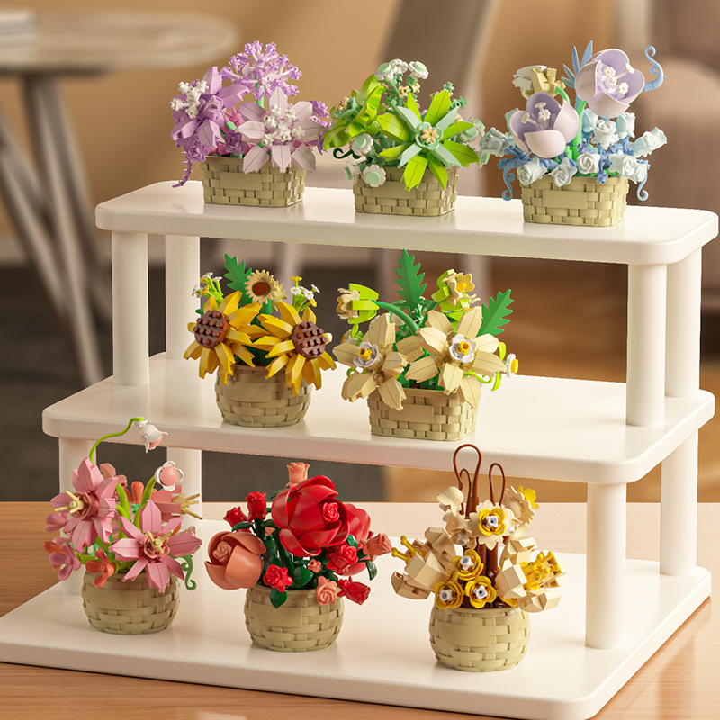 DIY MOC Plantes en pot (rose,  - Bonsai Garden Lego Set avis et prix